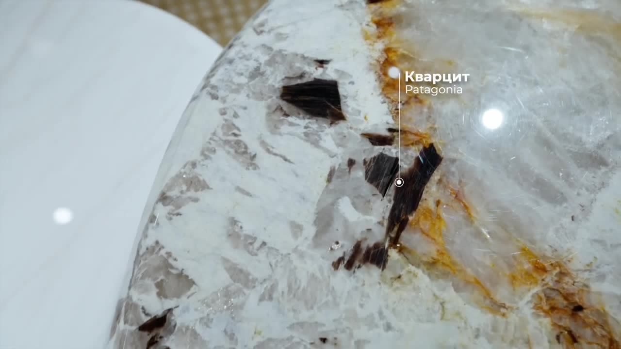 Макросъёмка кварцита Patagonia с природным рисунком