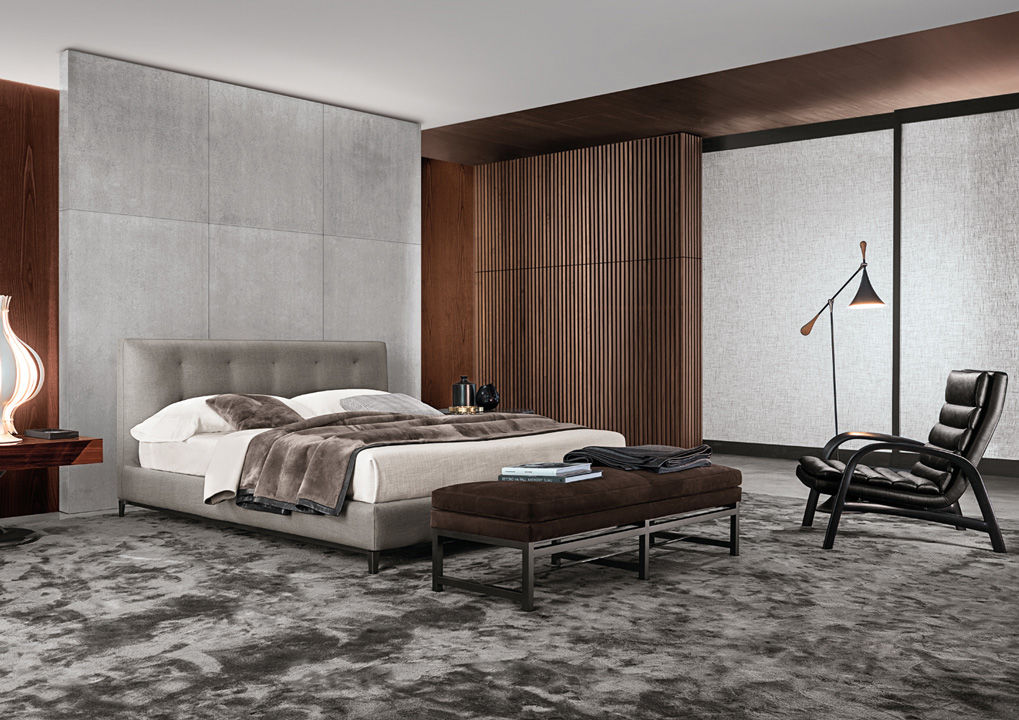 Кровать Minotti Andersen Quilt в интерьере