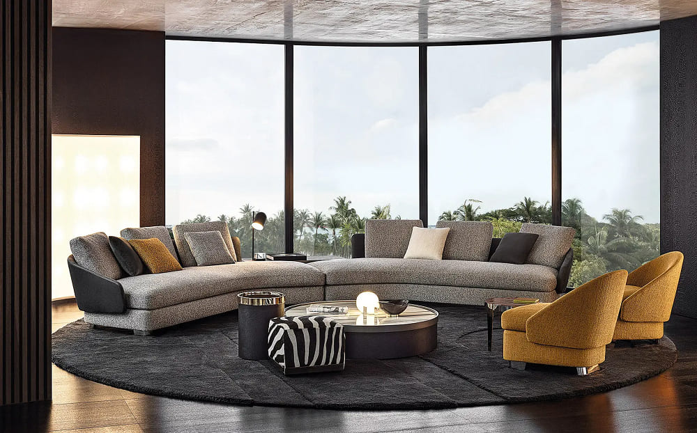 Банкетка Minotti West в интерьере