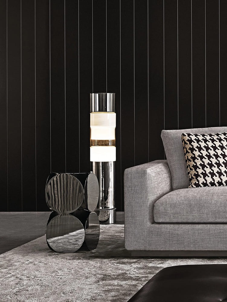 Угловой столик Minotti Still в интерьере