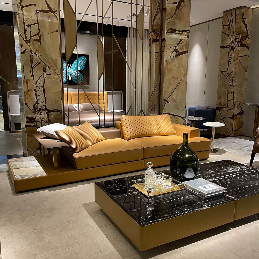 Диван Visionnaire, кожа napa в интерьере