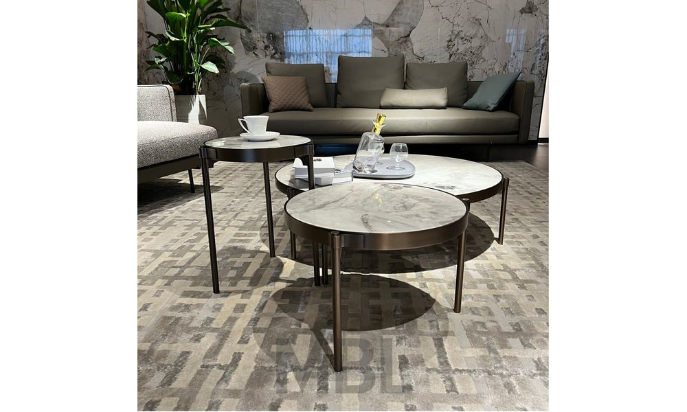 Журнальный столик Minotti, натуральный мрамор