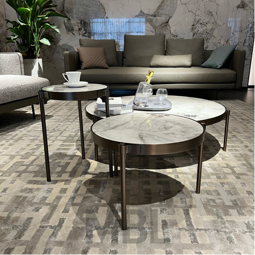 Журнальный столик Minotti, натуральный мрамор