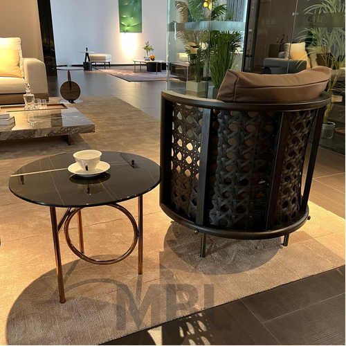 Угловой столик Minotti, натуральный мрамор