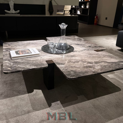 Журнальный столик Minotti 1300х1200х280, натуральный мрамор