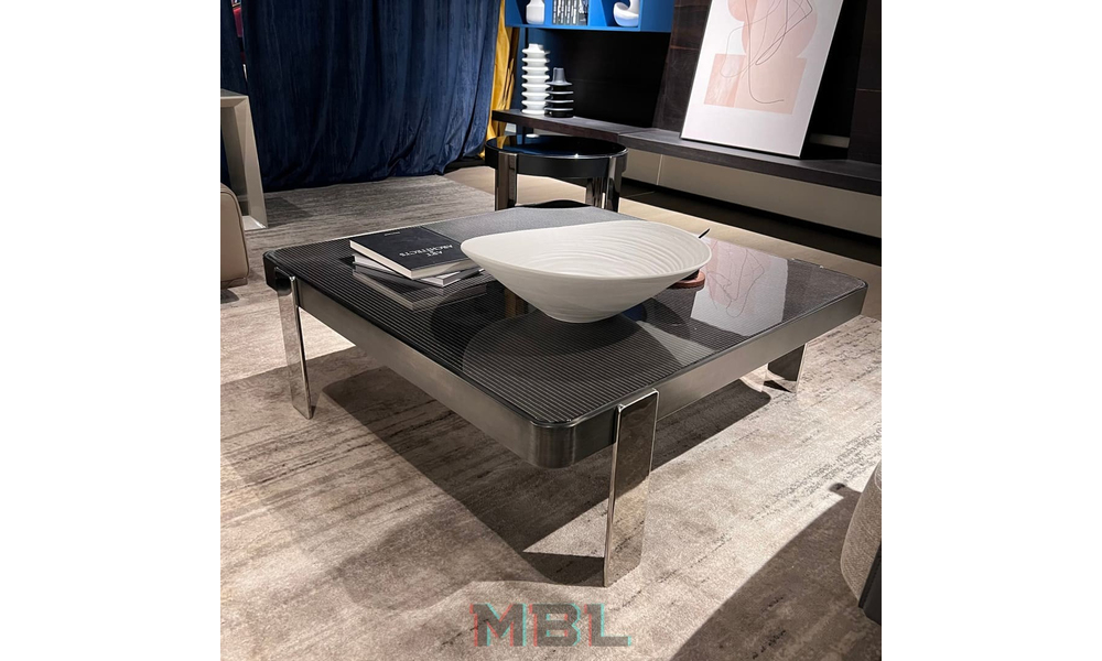 Журнальный столик Minotti, серебристый