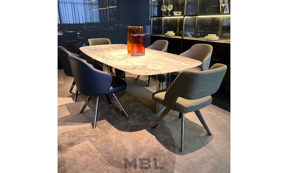 Обеденный стол Minotti 2400, нержавеющая сталь