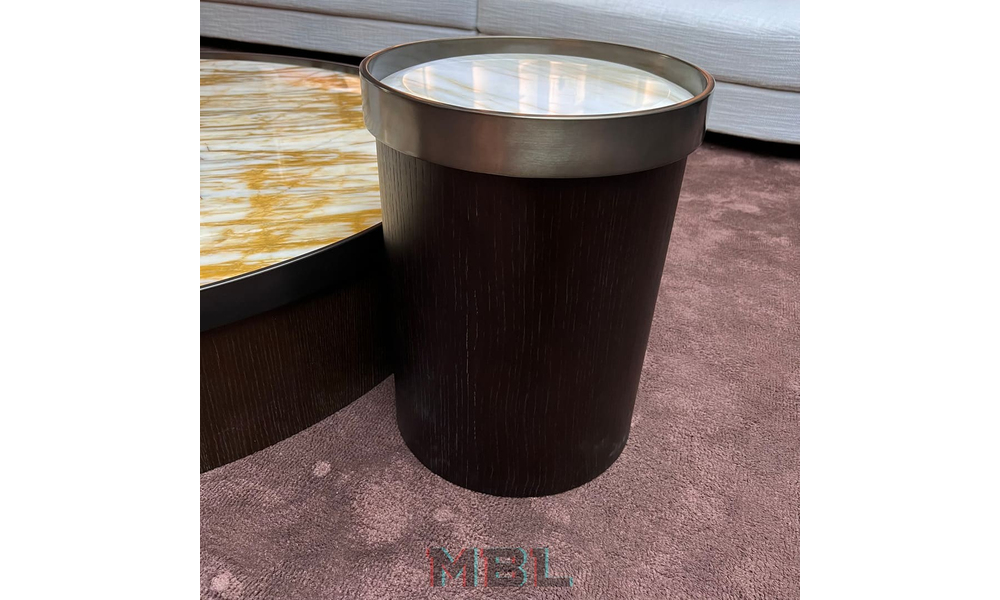 Угловой столик Minotti, шпон