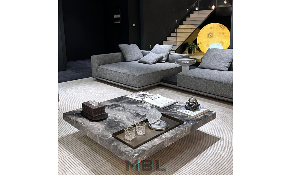Журнальный столик Minotti 1200х1200х300, серый