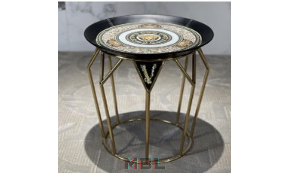 Угловой столик Versace 450х500, нержавеющая сталь