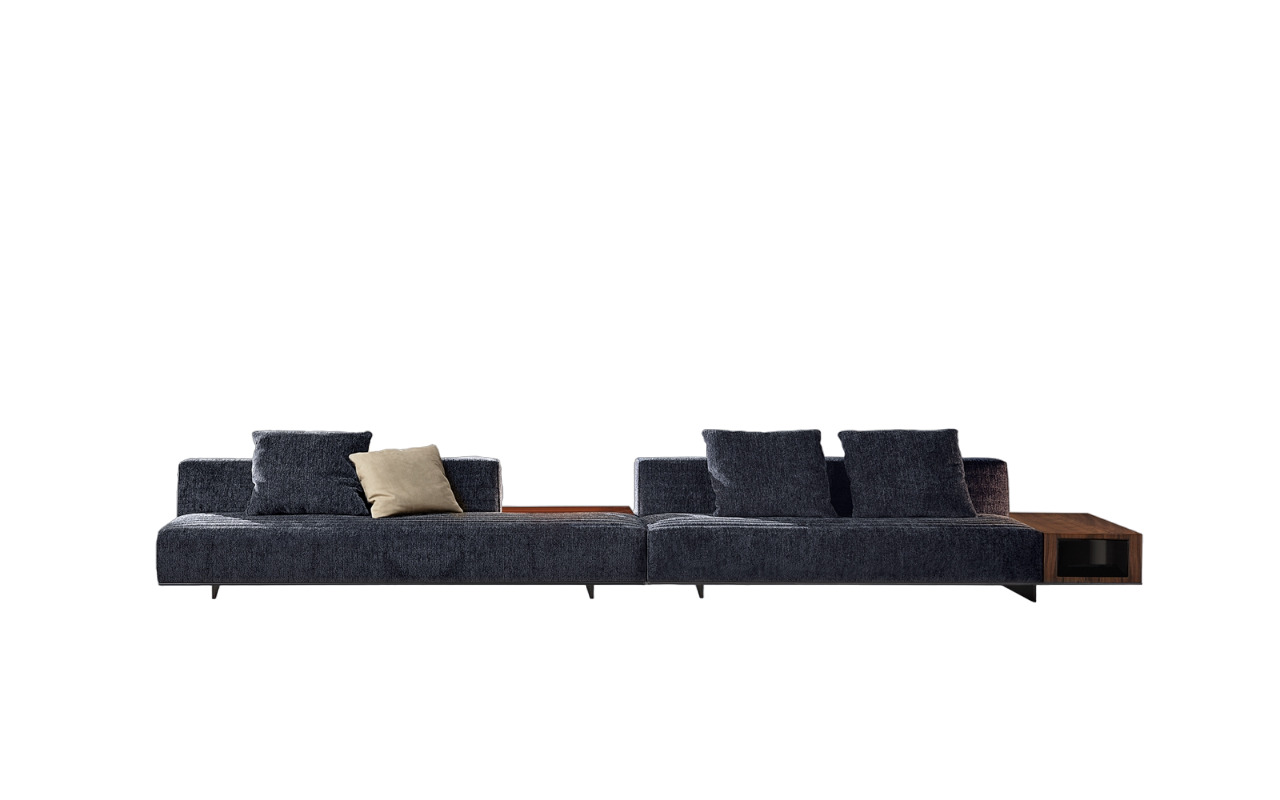 Диван Minotti Roger, белый в интерьере