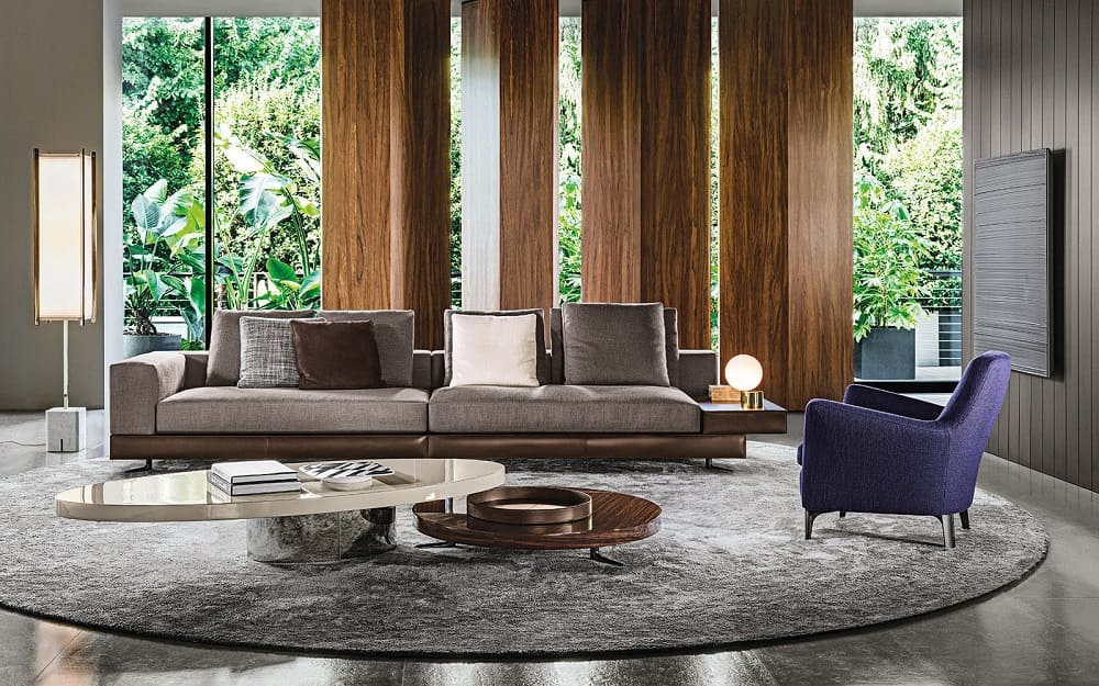 Диван Minotti White Saddle-Hide в интерьере