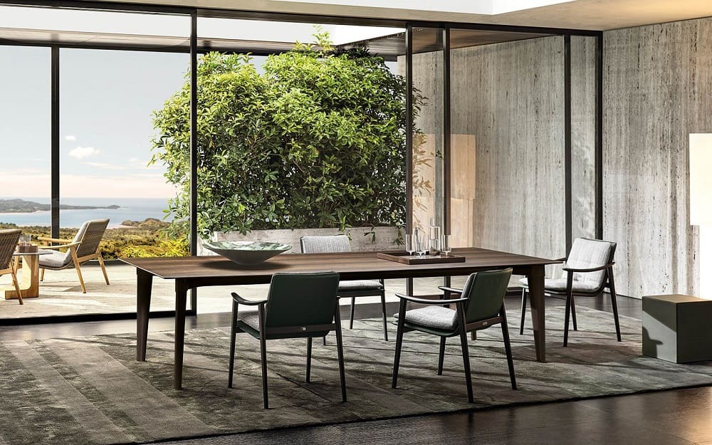 Обеденный стол Minotti Penthouse в интерьере