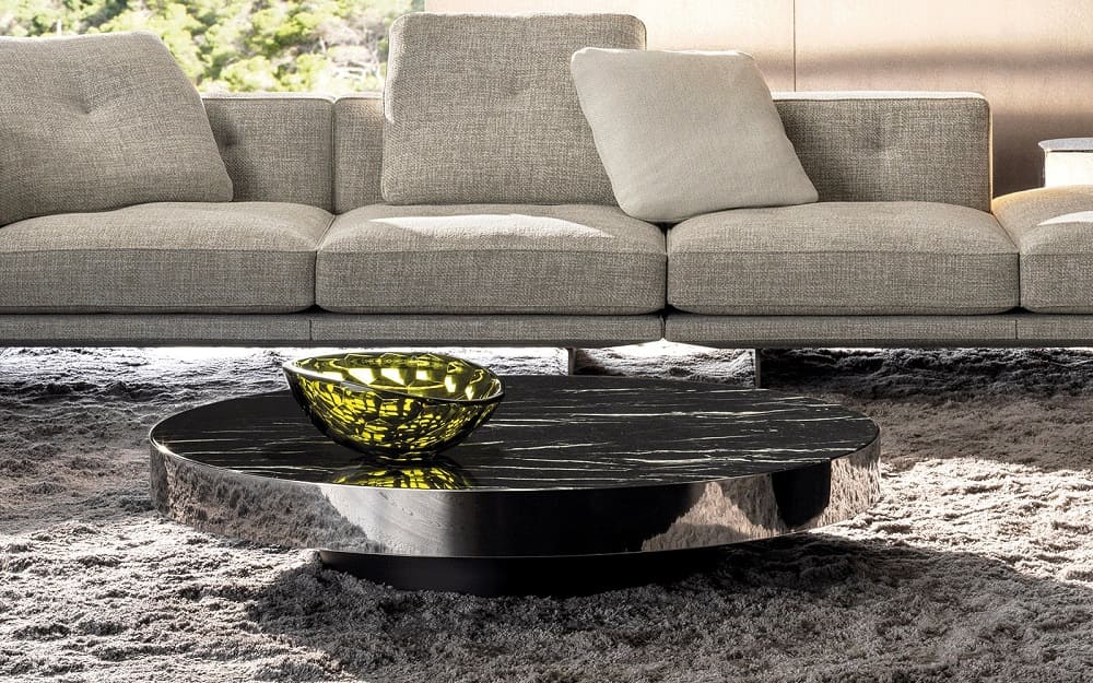 Журнальный столик Minotti Solid Steel в интерьере