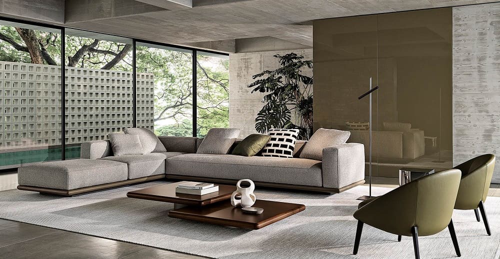Журнальный столик Minotti Horizonte в интерьере