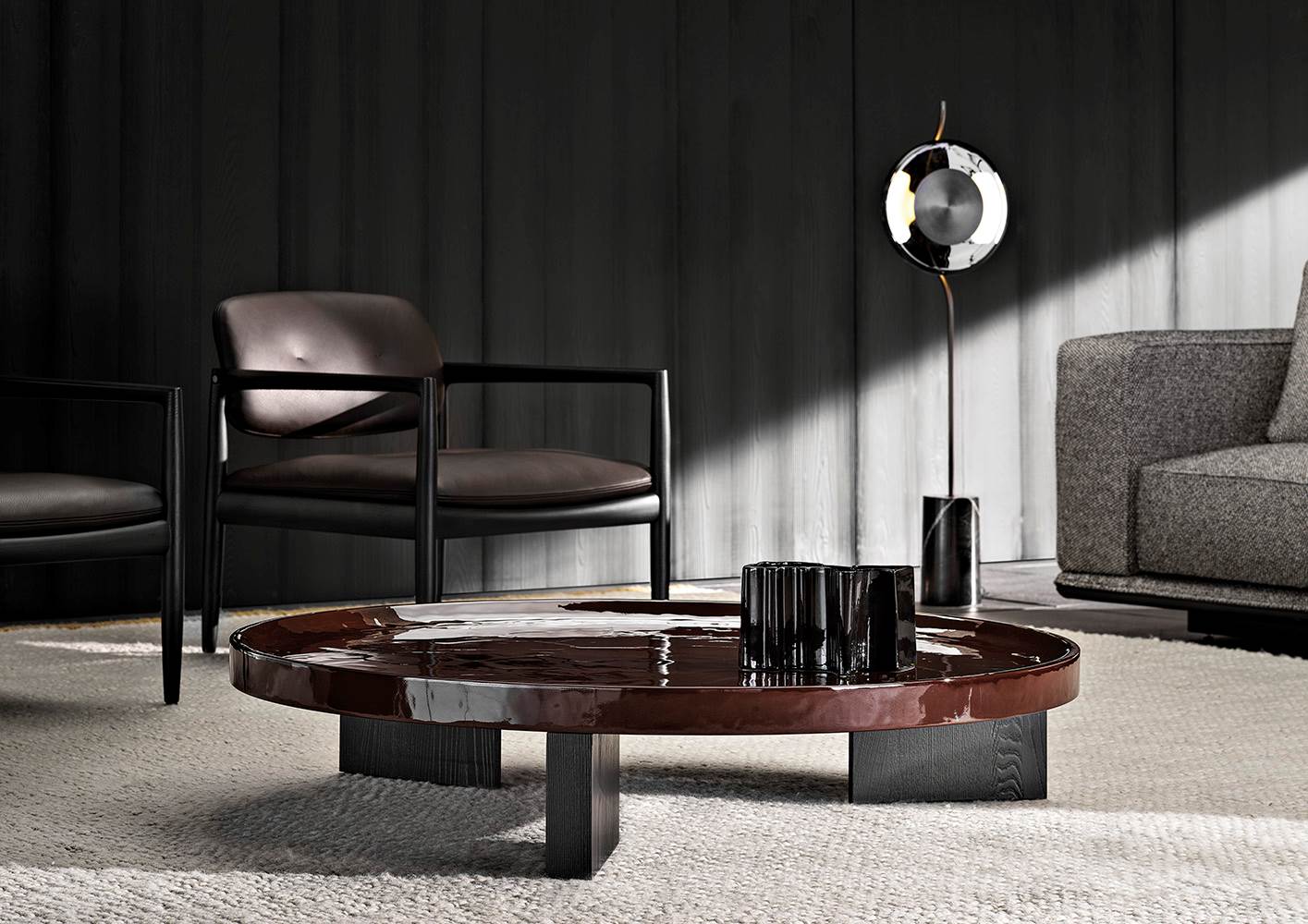 Журнальный столик Minotti Louver в интерьере