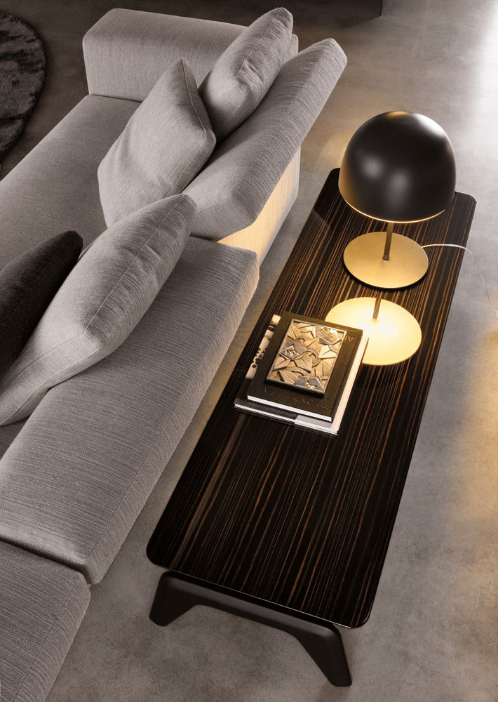 Угловой столик Minotti Kirk Wood в интерьере