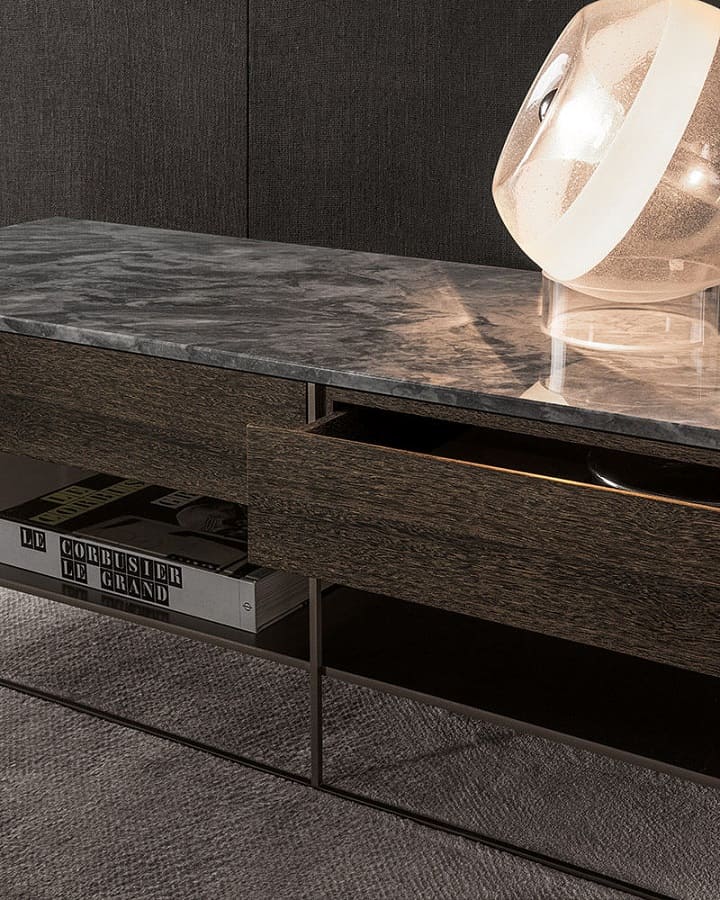 Консоль Minotti Calder Bronze в интерьере
