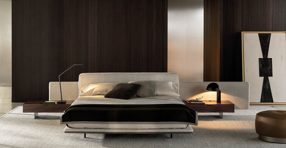 Кровать Minotti Horizonte в интерьере