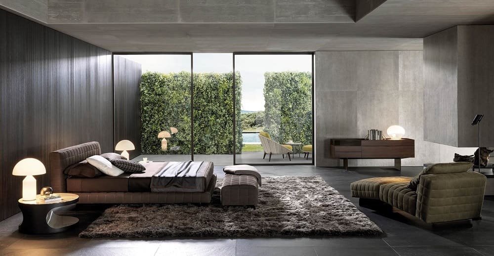 Кровать Minotti Twiggy в интерьере