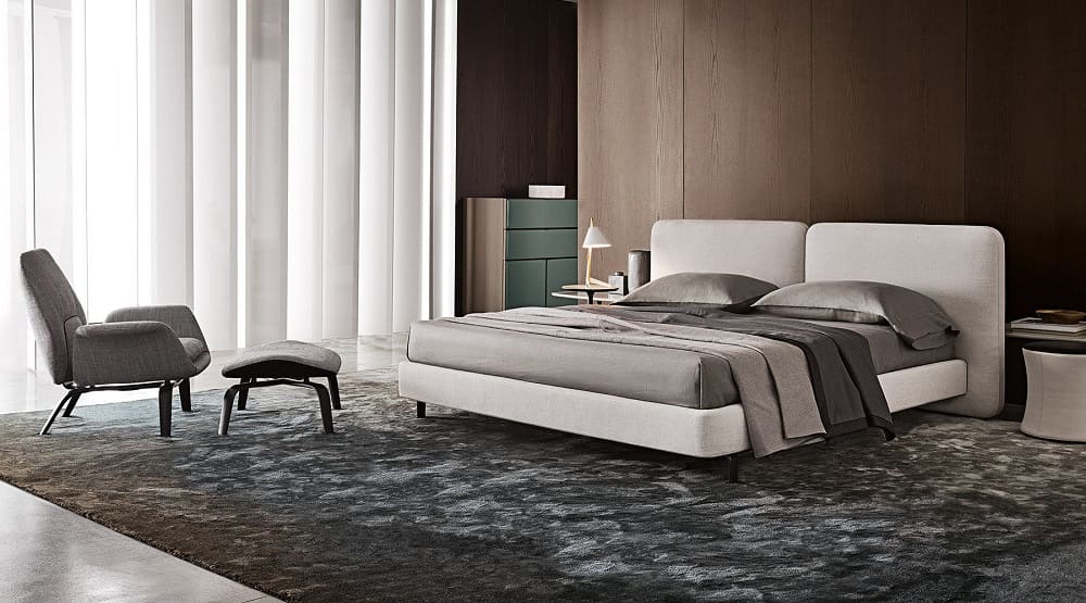 Кровать Minotti Tatlin-Cover в интерьере