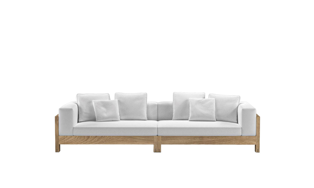 Уличный диван Minotti Alison Iroko Nature