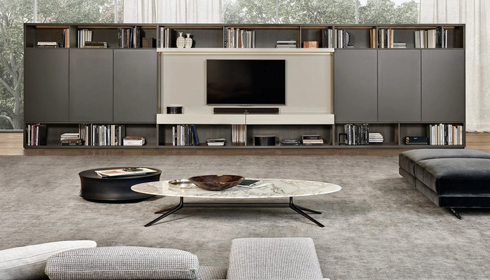 Стеллаж Poliform Wall System в интерьере