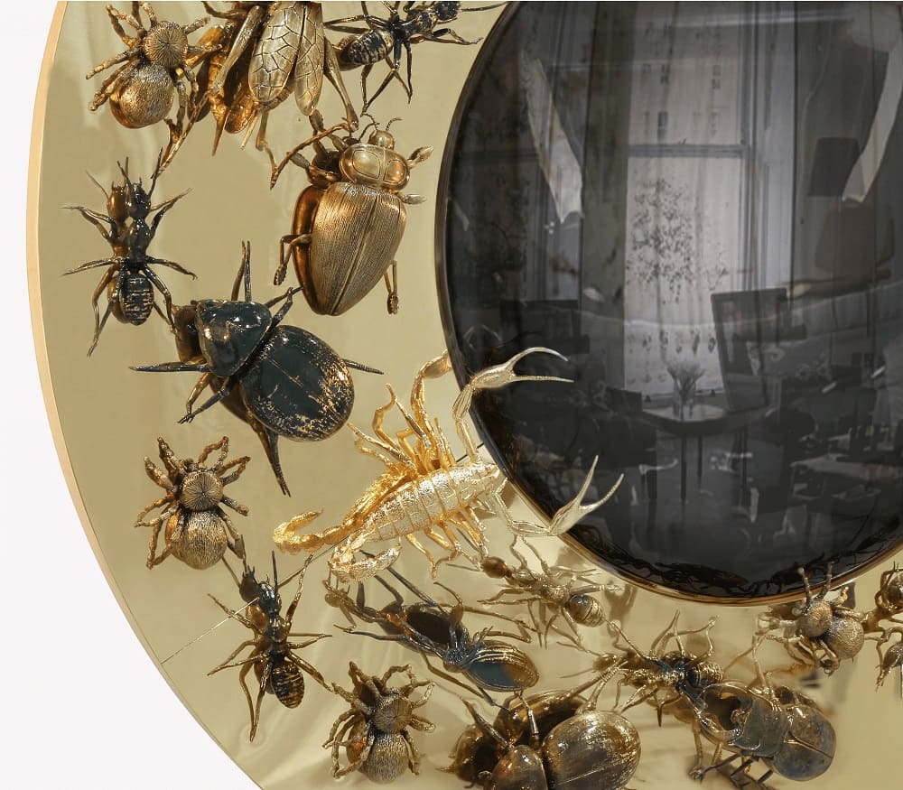 Зеркало Boca Do Lobo Convex Metamorphosis в интерьере