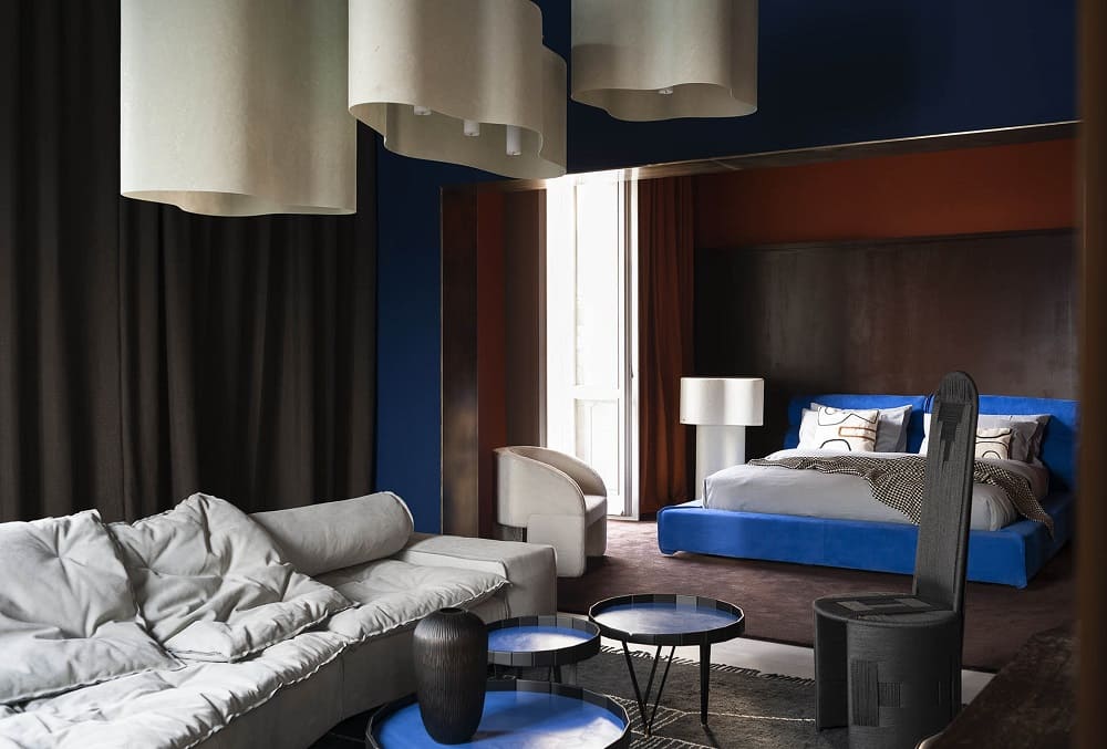 Кровать Baxter Miami Soft в интерьере