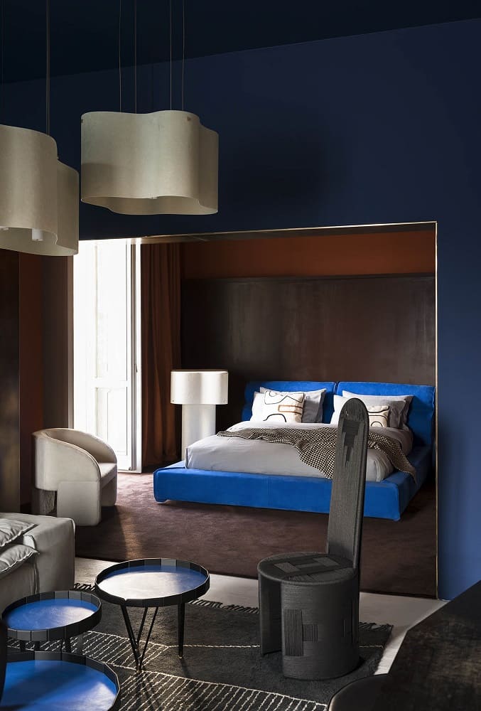Кровать Baxter Miami Soft в интерьере