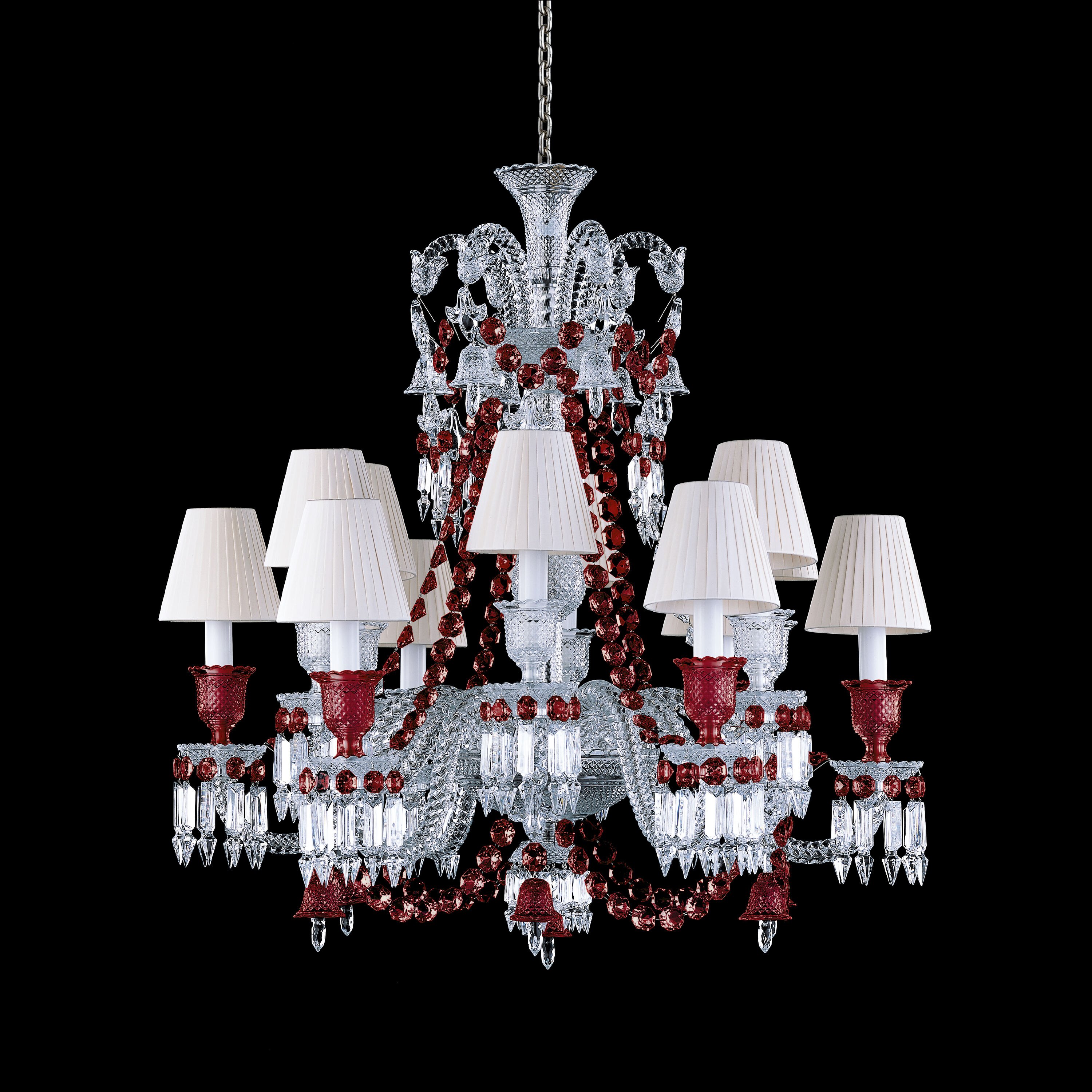 Люстра Baccarat Zenith Red 12L 2807430 в интерьере