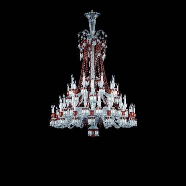 Люстра Baccarat Zenith Red 12L 2807430 в интерьере