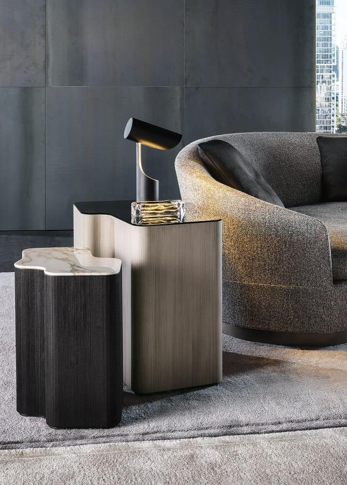 Угловой столик Minotti Lou в интерьере