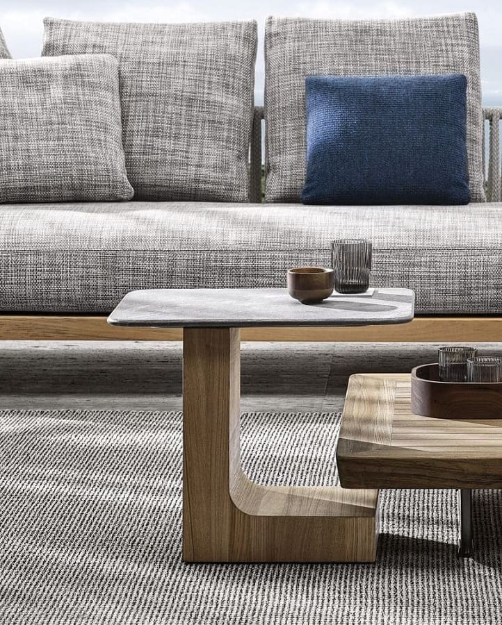 Угловой столик Minotti Block в интерьере